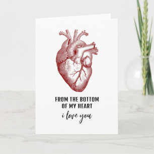 Lustige Vintage-anatomische Valentinstagskarte Feiertagskarte
