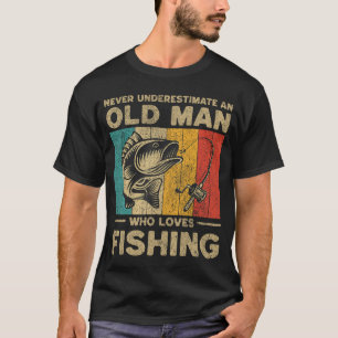 Lustige Vintage-Angler-Witze Damen Herren Fischer T-Shirt