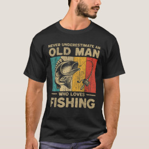 Lustige Vintage-Angler-Witze Damen Herren Fischer T-Shirt