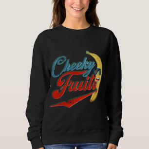 Lustige Vintage-Bananen-Sonnenbrille Freche Obst-G Sweatshirt