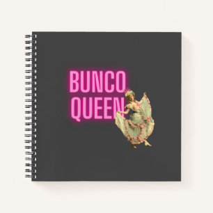 Lustige Vintage Bunco Königin Notizbuch