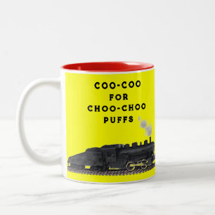 Lustige Vintage-Eisenbahn Zweifarbige Tasse