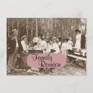 Lustige Vintage-Familienpicknick-Party-Wiederverei Einladung