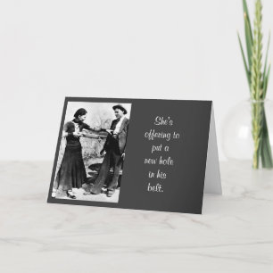 Lustige Vintage-Foto-Gewichtskontrolle-Birthday-Hu Karte