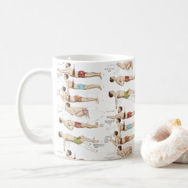 Lustige Vintage französische Schwimmen-Schule Kaffeetasse