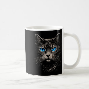 Lustige Vintage-Grunge-Style-Katzenillustration Kaffeetasse