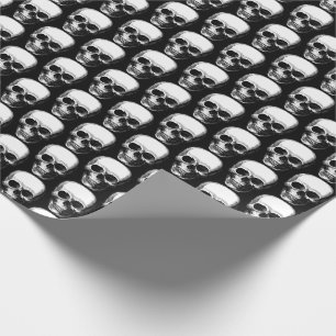 Lustige Vintage Halloween-Horrorschädel festlich Geschenkpapier