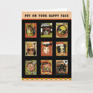 Lustige Vintage-Halloween-Karte Karte