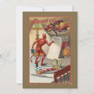 Lustige Vintage Halloween Kunst nach Maß Feiertagskarte