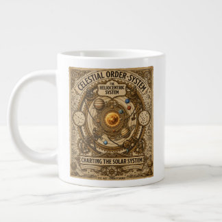 Lustige Vintage-Himmels-Sonnensystem-Diagramm Jumbo-Tasse