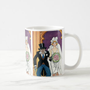 Lustige Vintage-Hochzeit, May-December-Romanze Tasse