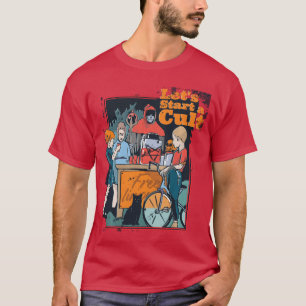 Lustige Vintage-Horror-Let's-Start-a-Cult-Freunde T-Shirt