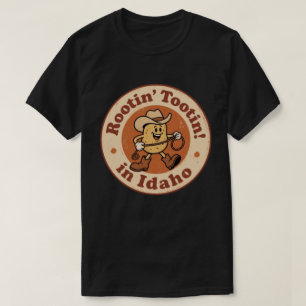 Lustige Vintage-Idaho-Kartoffel-Cowboy Retro T-Shirt