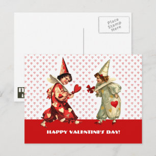 Lustige Vintage-Kinder-Valentinstag-Postkarten Feiertagspostkarte