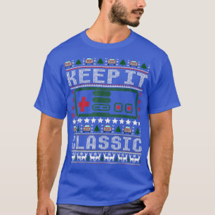 Lustige Vintage-Klassiker-Gaming-hässlicher Weihna T-Shirt