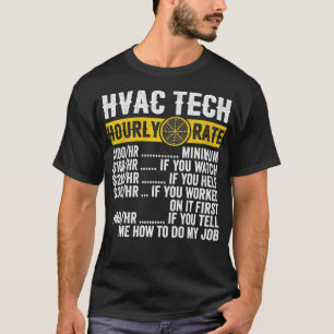 Lustige Vintage-Kleidung für HVAC-Techniker Stunde T-Shirt