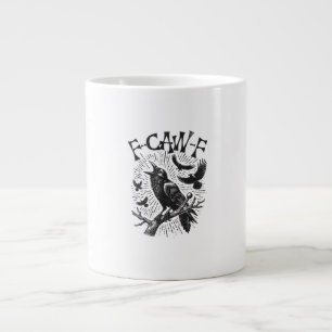 Lustige Vintage-Krähe F-Caw-F Jumbo-Tasse