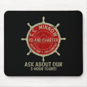 Lustige Vintage-Kreuzfahrtschiff Retro-Schiffe Boo Mousepad