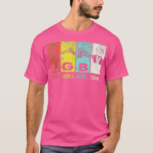 Lustige Vintage-LGBT unterstützt Liberty Guns Beer T-Shirt