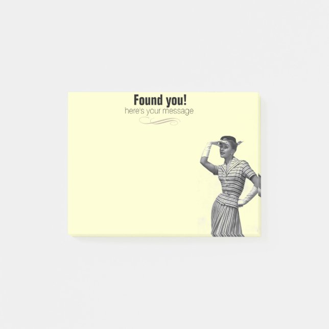 Lustige Vintage Post-Itanmerkungen Post-it Klebezettel (Vorderseite)