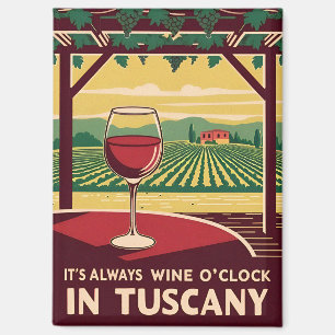Lustige Vintage-Reise Toskana Italien Wein Humor Magnet