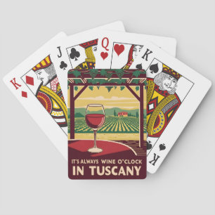 Lustige Vintage-Reise Toskana Italien Wein Humor Spielkarten