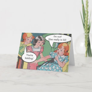 Lustige Vintage Retro Cartoon Comic Geburtstag Karte