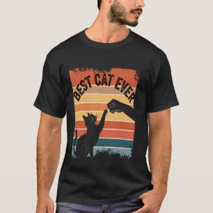 Lustige Vintage Retro Daddy Kat Fauststoß Bester K T-Shirt