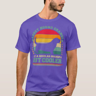 Lustige Vintage Retro-Hunde Herren Basset Hound Op T-Shirt