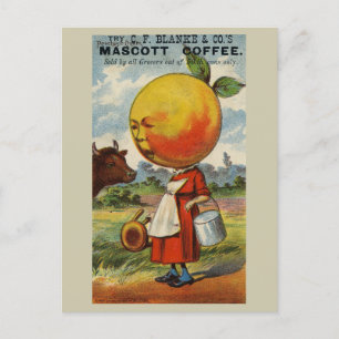 Lustige Vintage Retro-Kaffeewerbung Postkarte