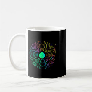 Lustige Vintage-Schallplattenspieler-Skizzenzeichn Kaffeetasse