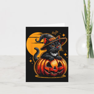 Lustige Vintage Schwarze Katze Halloween Kürbis Gr Karte