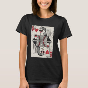 Lustige Vintage-Spielkarte Herzkönigin für Kaffeet T-Shirt