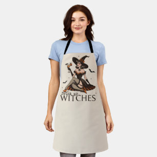 Lustige Vintage Trink Auf Hexen Halloween Schürze
