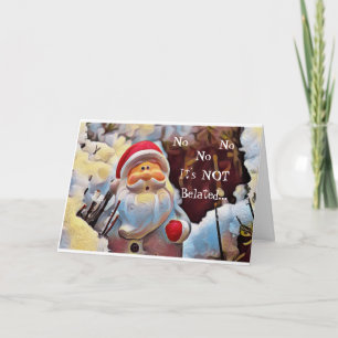 Lustige Vintage-verspätete Weihnachtskarte Feiertagskarte
