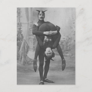 Lustige Vintage-Victorian-Zirkusdarsteller-Postkar Postkarte