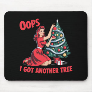 Lustige Vintage-Weihnachten Oops Ich Habe Einen We Mousepad