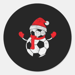Lustige Vintage-Weihnachtsmannmütze Weihnachten Sc Runder Aufkleber