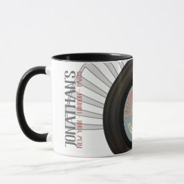 Lustige Vinylaufzeichnung Karaoke-König-Retro Tasse