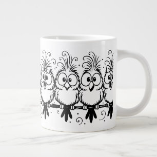 Lustige Vögel Cartoon-56456 Jumbo-Tasse