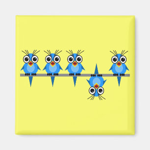 lustige Vögel Magnet