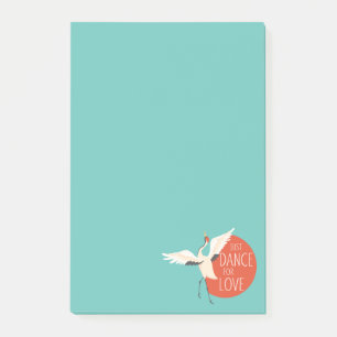 Lustige Vogel Nachricht - Tanz einfach für die Lie Post-it Klebezettel