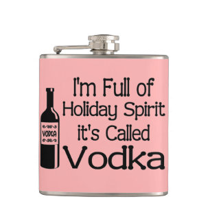 Lustige voll mit Weihnachtsfeier Wodka Geist Flachmann
