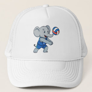 Lustige Volleyball-Elefant-Sport-Trucker-Mütze Truckerkappe