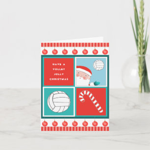 Lustige Volleyball-Feiertags-Weihnachtskarten Feiertagskarte