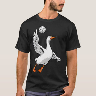 Lustige Volleyball-Gans-Tier-Spiker T-Shirt