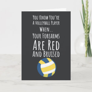 Lustige Volleyball Karten Fan Team Sport Spieler