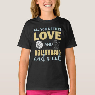 Lustige Volleyball Katzenliebhaberin Katzenliebe S T-Shirt