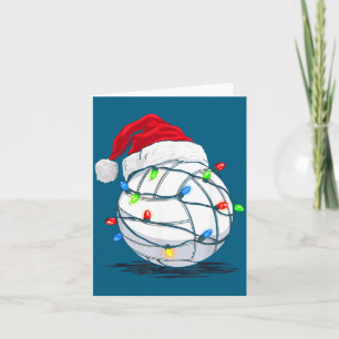 Lustige Volleyball-Weihnachtsgrafik Lichter Lo Karte