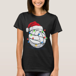 Lustige Volleyball-Weihnachtsgrafik Lichter Lo T-Shirt